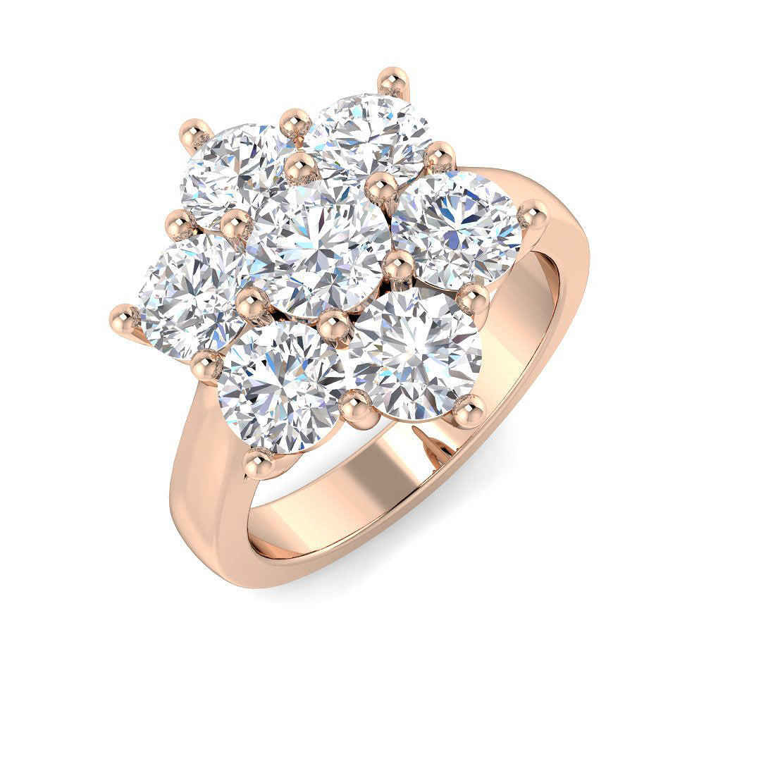 Multi Stone Diamond Ring 0.22ct–4.79ct – SL8523 – 18k Rose Gold