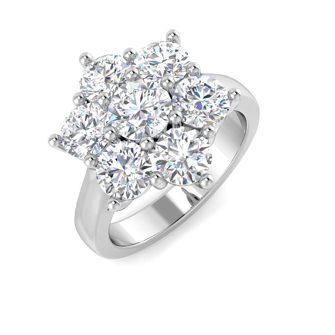 Multi Stone Diamond Ring 0.22ct–4.79ct – SL8523 – 18k White Gold