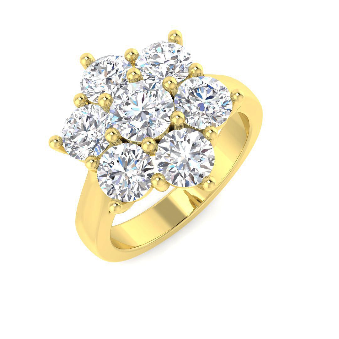Multi Stone Diamond Ring 0.22ct–4.79ct – SL8523 – 18k Yellow Gold