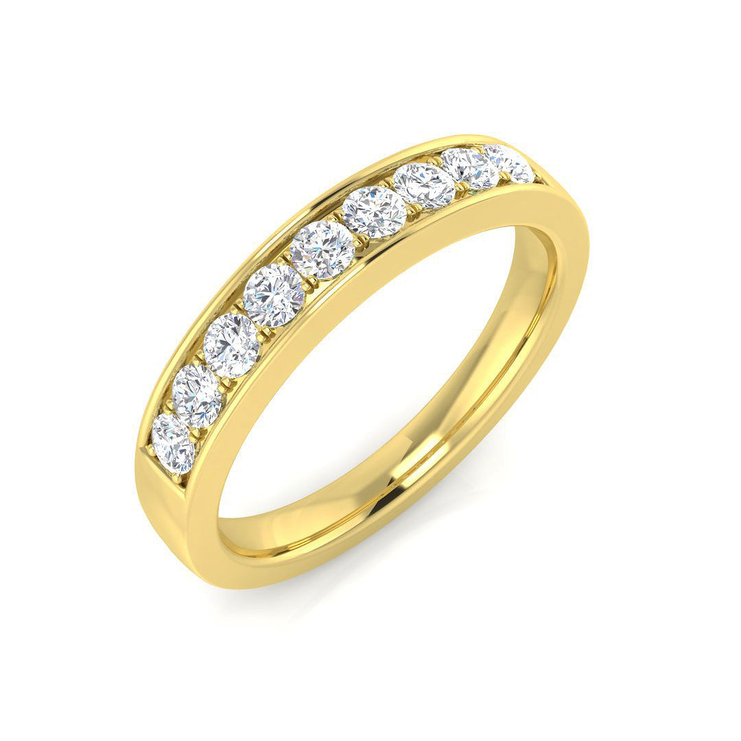Half Eternity Diamond Ring 0.36ct – BJR0412 – 18k Yellow Gold