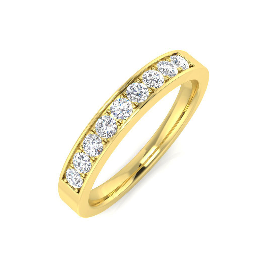 Half Eternity Diamond Ring 0.48ct – BJR0413 – 18k Yellow Gold