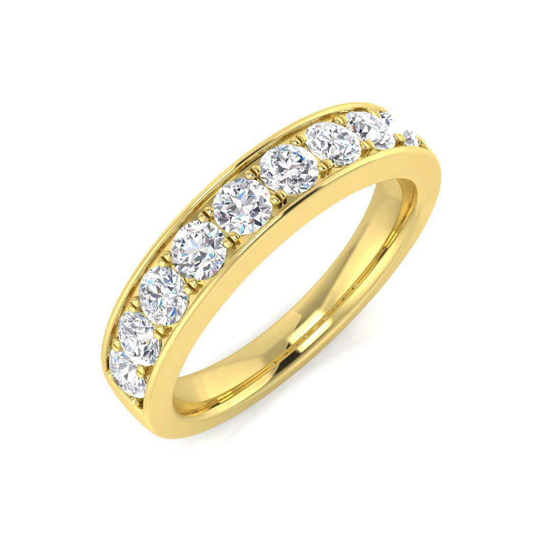 Half Eternity Diamond Ring 0.73ct – BJR0414 – 18k Yellow Gold