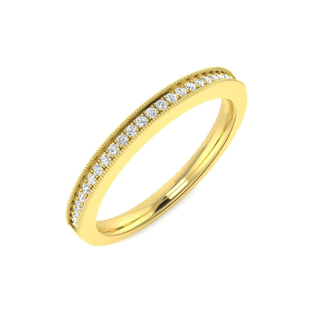 Half Eternity Diamond Ring 0.1ct–0.65ct – BJR0418 – 18k Yellow Gold