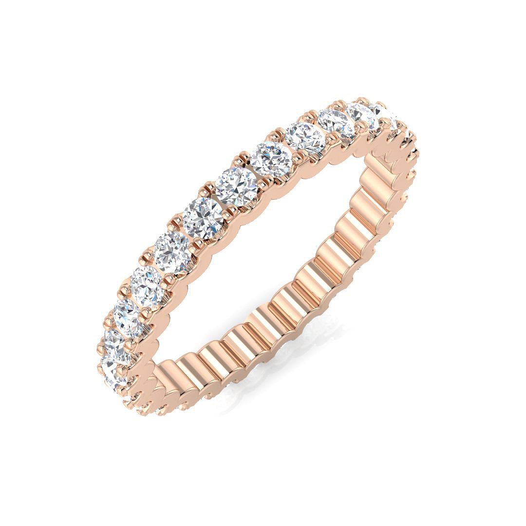 Full Eternity Diamond Ring 1.0ct–4.12ct – SR1258 – 18k Rose Gold