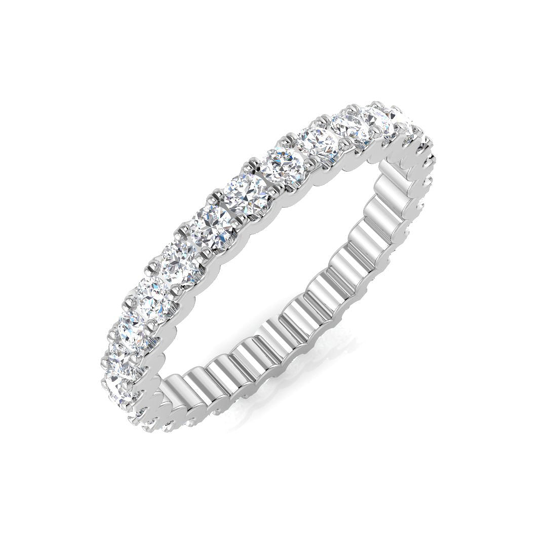 Full Eternity Diamond Ring 1.0ct–4.12ct – SR1258 – 18k White Gold