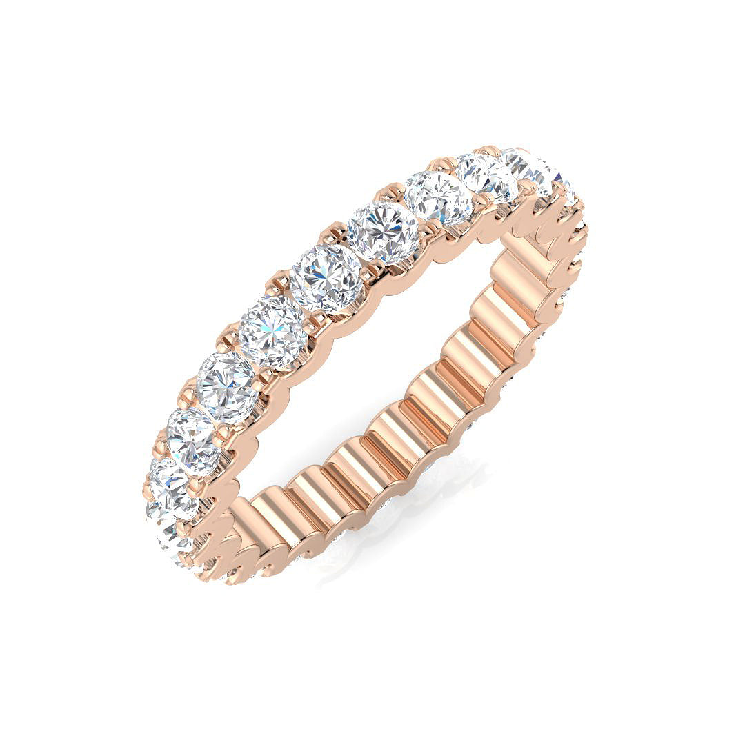 Full Eternity Diamond Ring 1.0ct–4.12ct – SR1258 – 18k Rose Gold