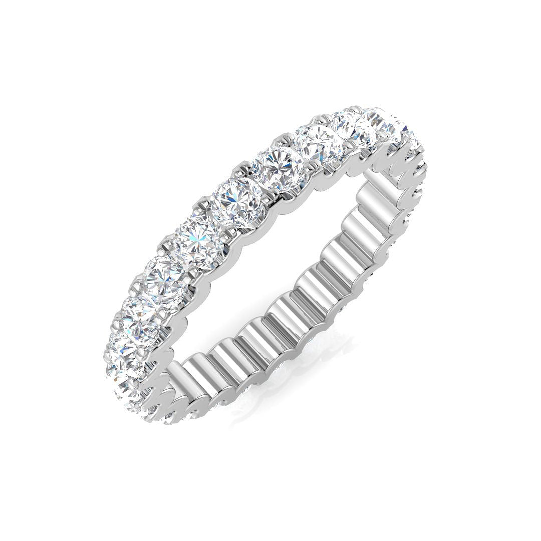 Full Eternity Diamond Ring 1.0ct–4.12ct – SR1258 – 18k White Gold