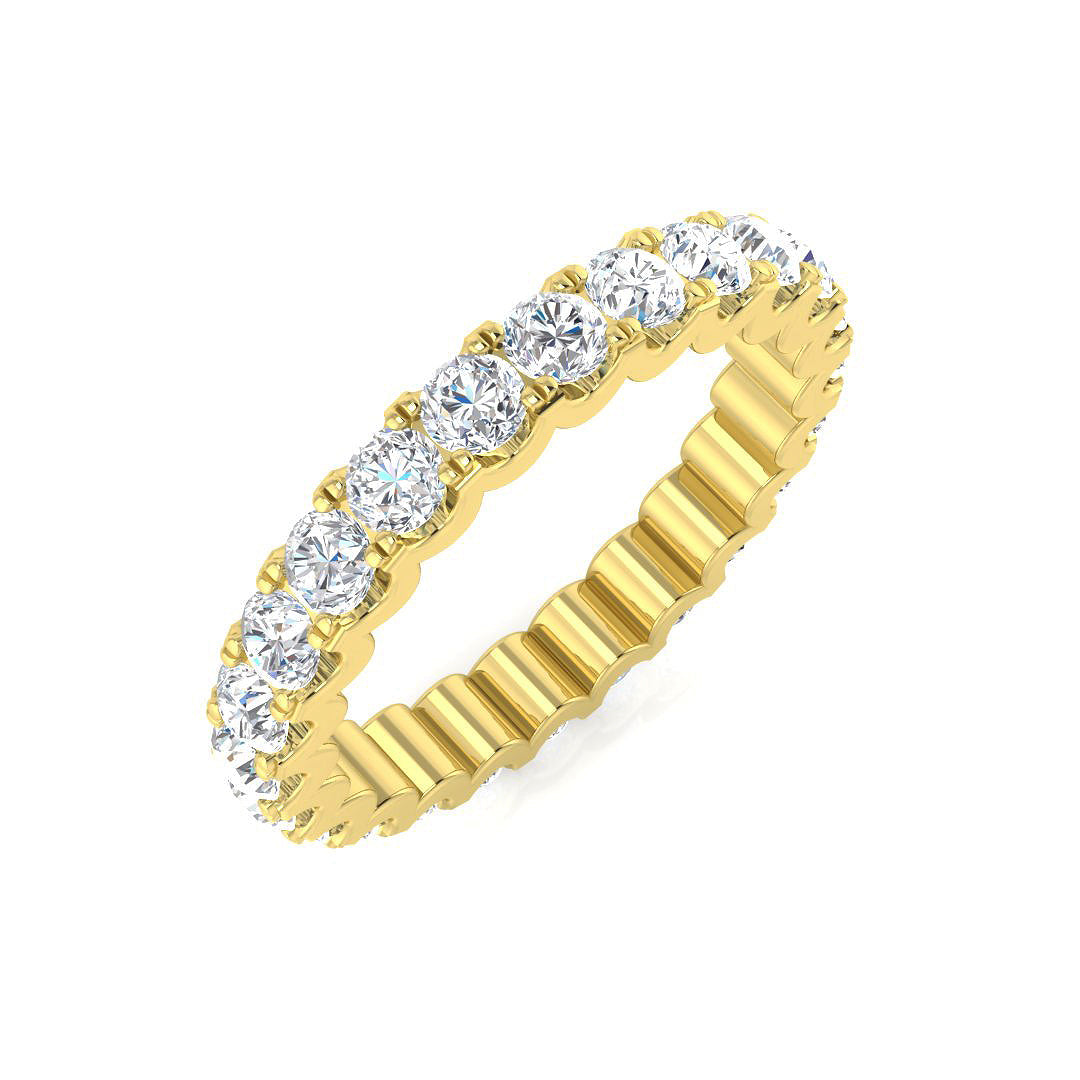 Full Eternity Diamond Ring 1.0ct–4.12ct – SR1258 – 18k Yellow Gold