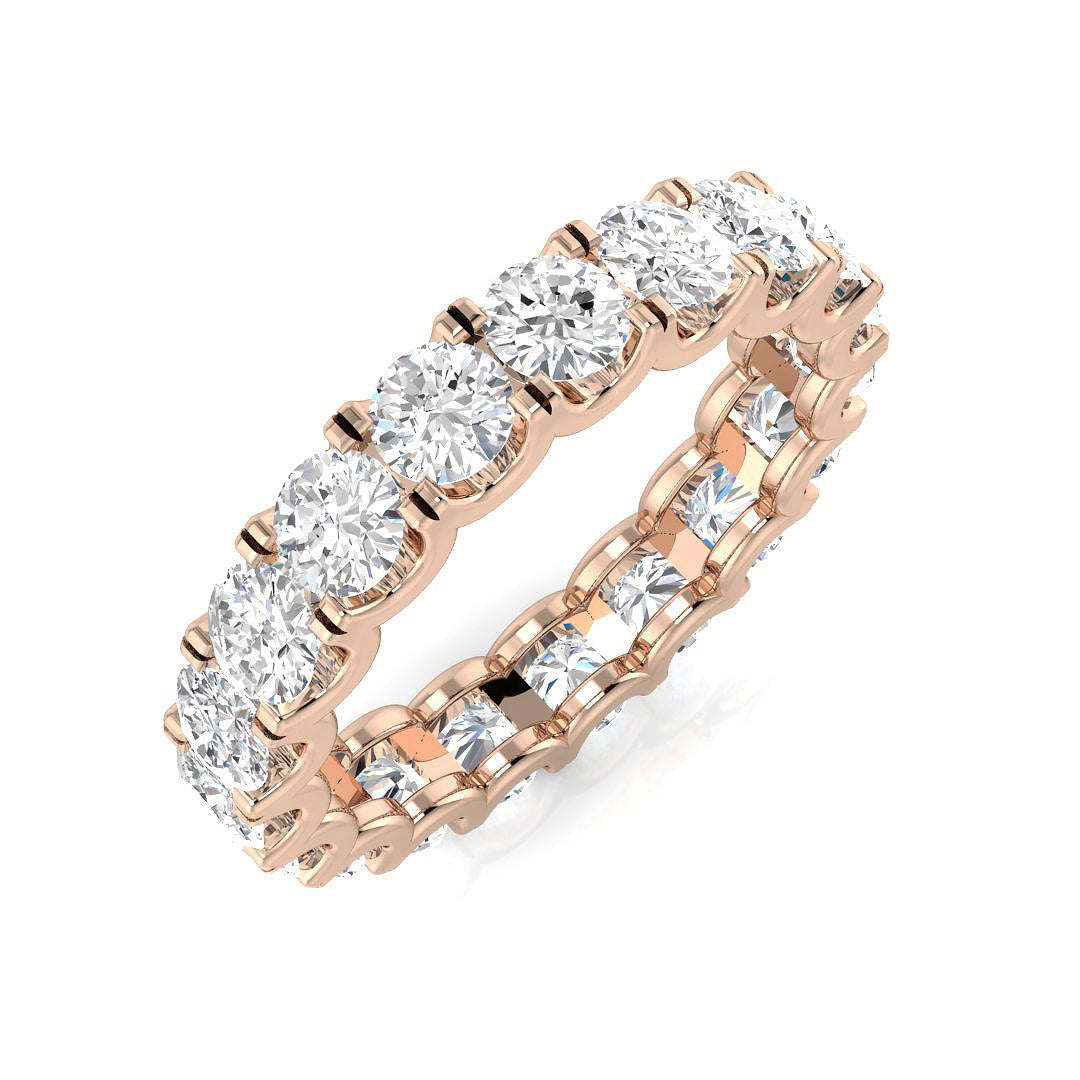 Full Eternity Diamond Ring 1.0ct–4.12ct – SR1258 – 18k Rose Gold