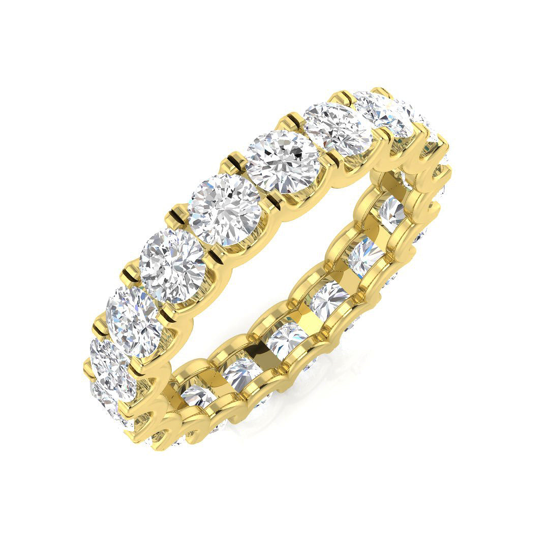 Full Eternity Diamond Ring 1.0ct–4.12ct – SR1258 – 18k Yellow Gold