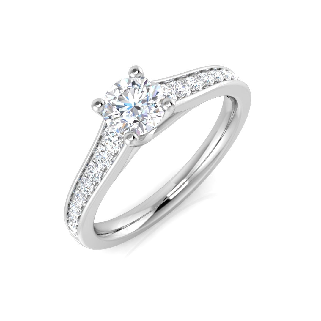 Engagement Diamond Ring 0.58ct–0.7ct – BJR0427 – 18k White Gold