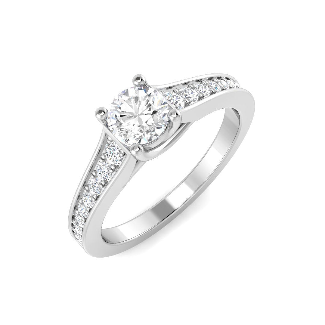 Engagement Diamond Ring 0.58ct–0.7ct – BJR0427 – 18k White Gold