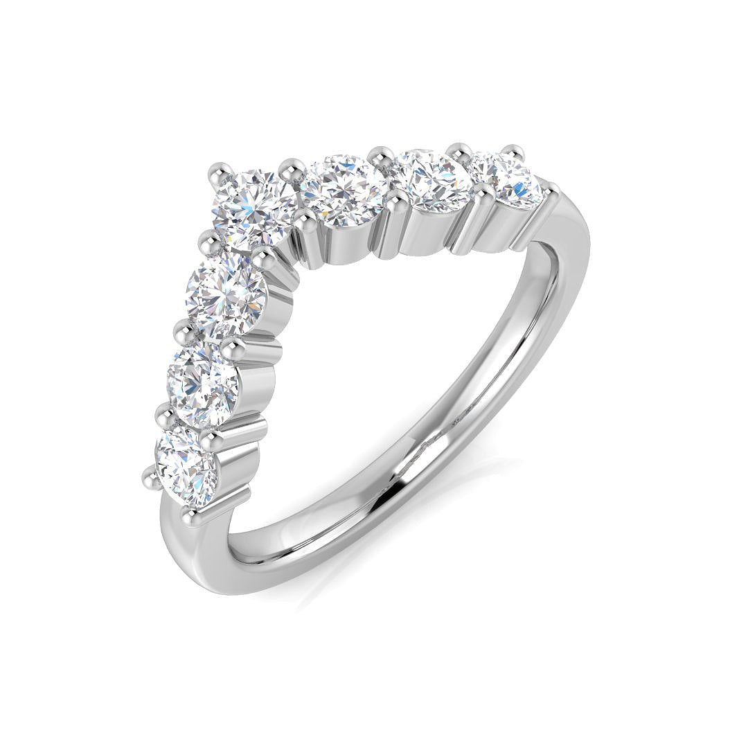 Wishbone Diamond Ring 0.78ct – BJR0436 – 18k White Gold