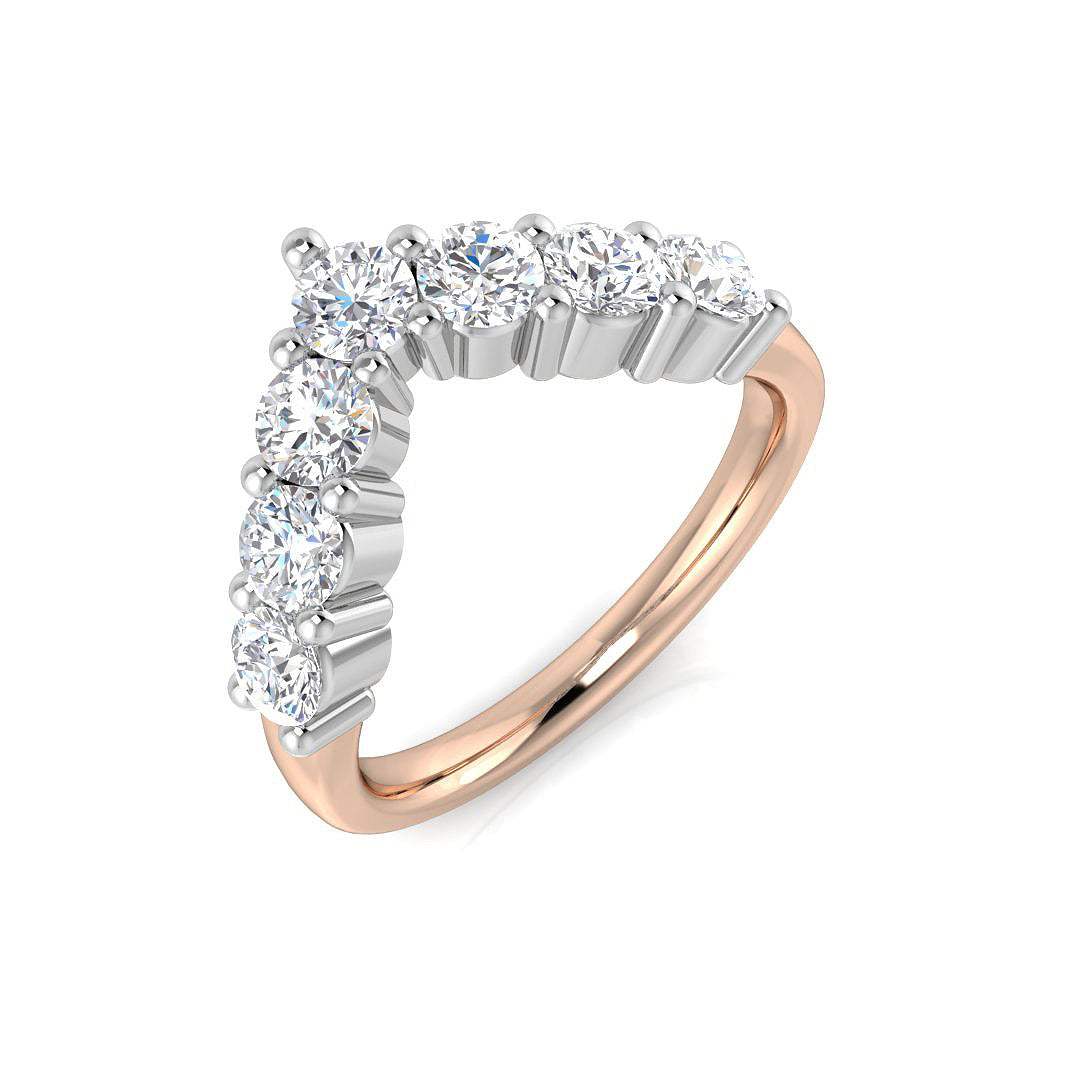 Wishbone Diamond Ring 0.99ct – BJR0437 – 18k Rose Gold