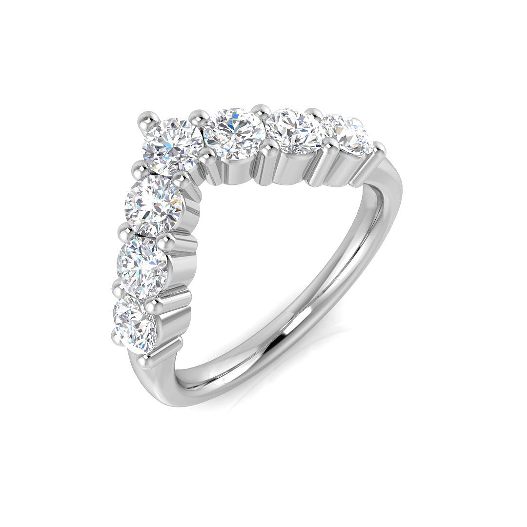 Wishbone Diamond Ring 0.99ct – BJR0437 – 18k White Gold
