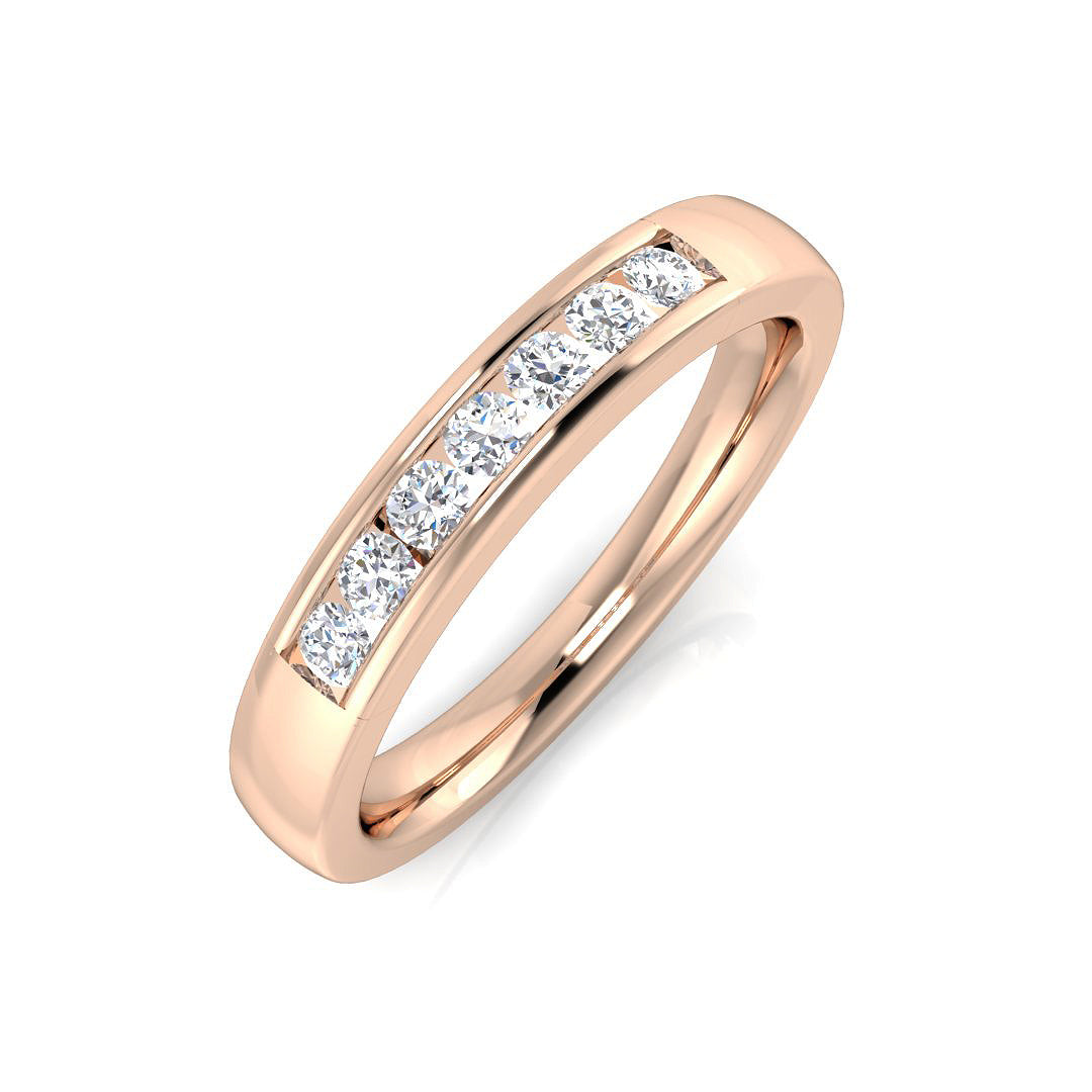 Half Eternity Diamond Ring 0.21ct–2.15ct – BJR0277 – 18k Rose Gold