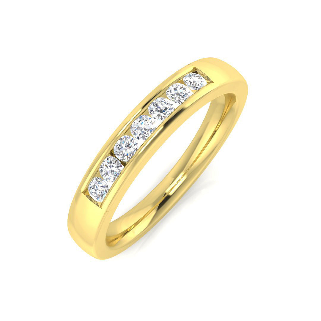Half Eternity Diamond Ring 0.21ct–2.15ct – BJR0277 – 18k Yellow Gold