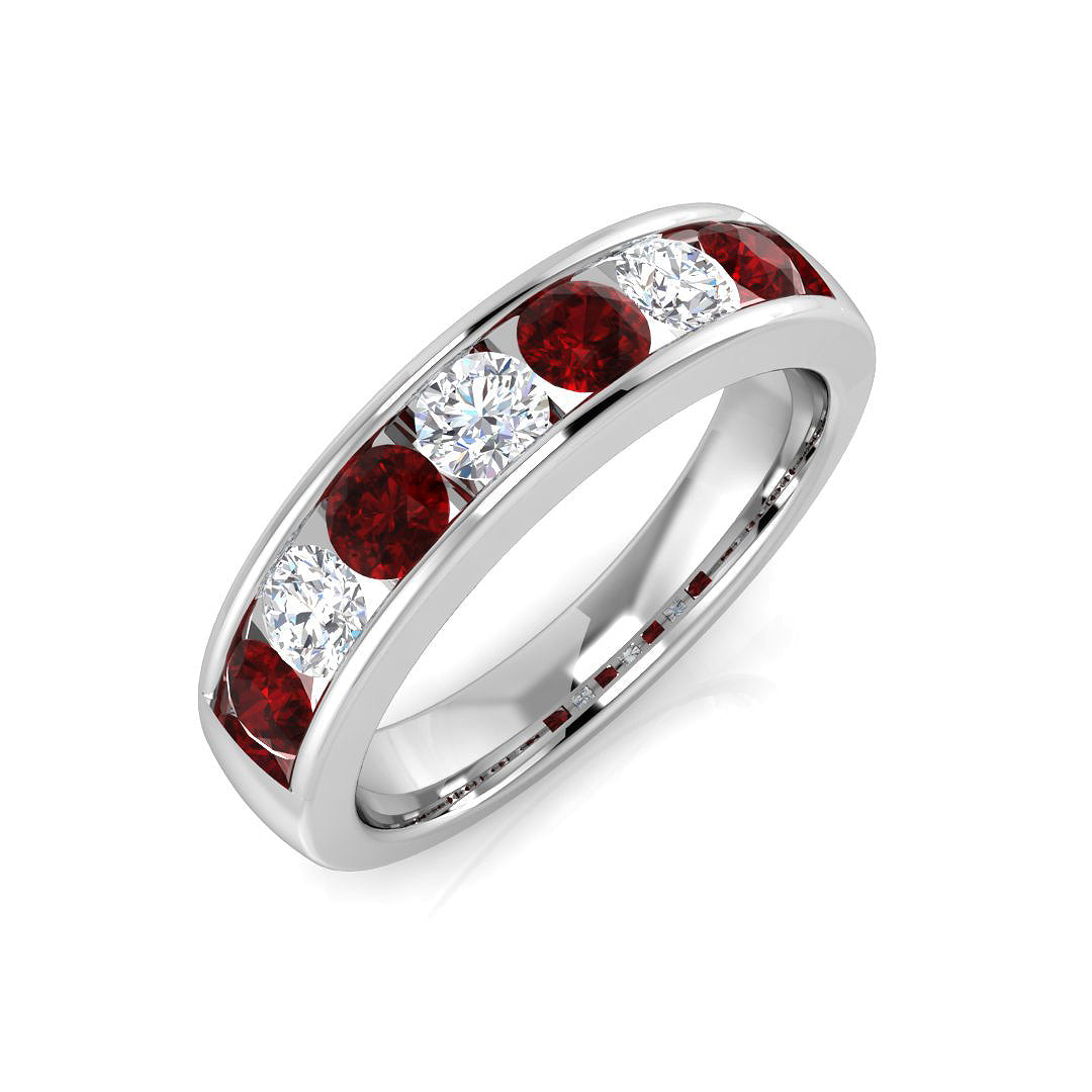 Half Eternity Diamond Ring 1.68ct – BJR0441~RY – 18k White Gold