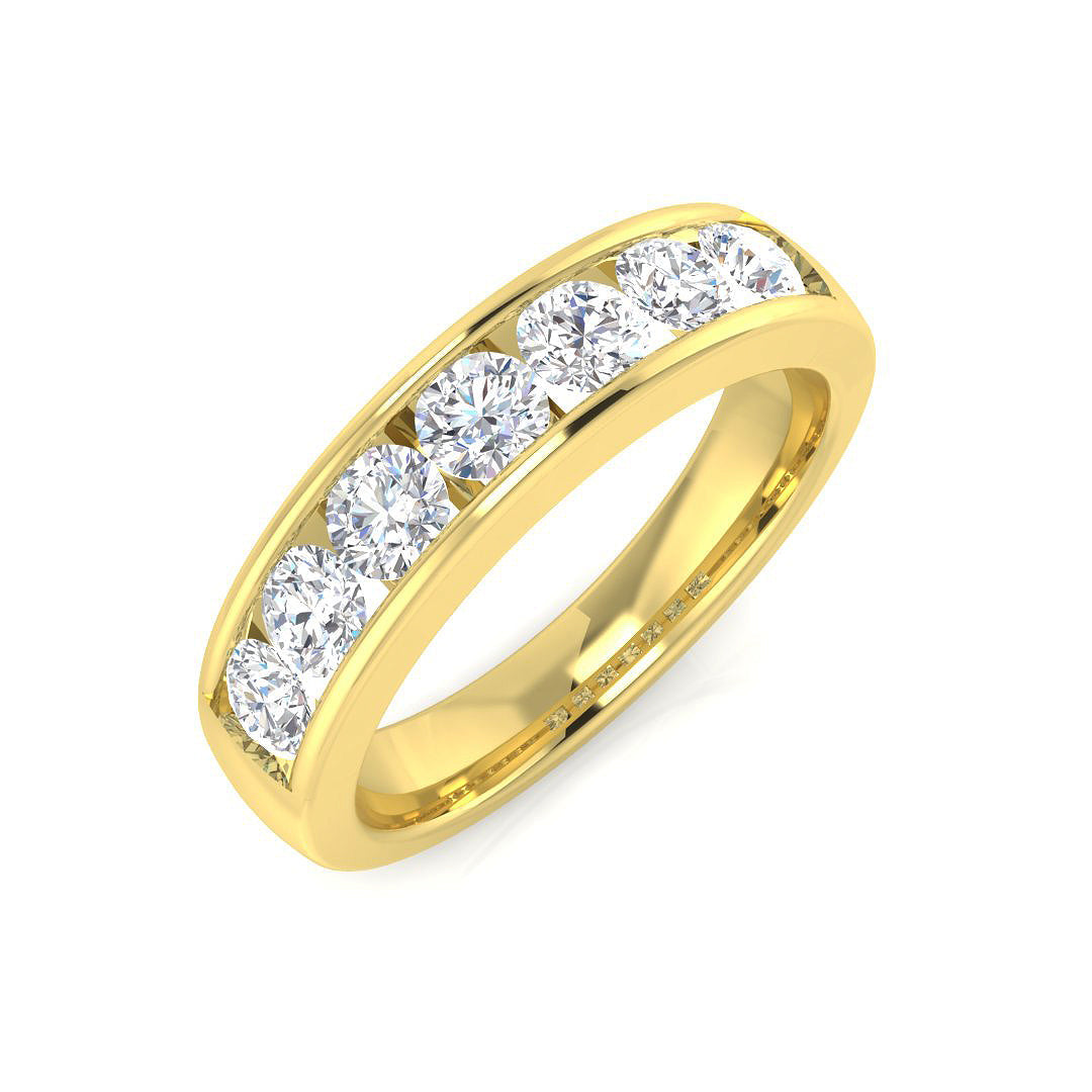 Half Eternity Diamond Ring 0.21ct–2.15ct – BJR0277 – 18k Yellow Gold