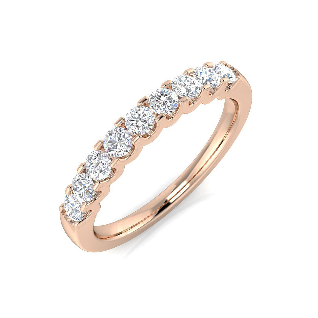 Half Eternity Diamond Ring 0.33ct–1.02ct – SR3728 – 18k Rose Gold