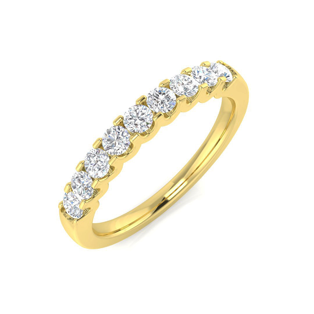 Half Eternity Diamond Ring 0.33ct–1.02ct – SR3728 – 18k Yellow Gold