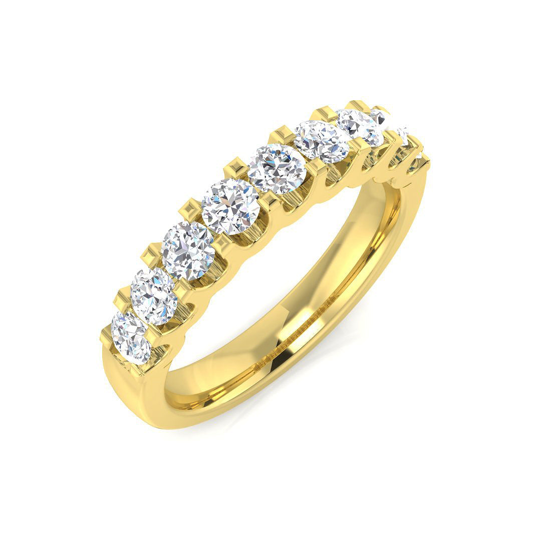 Half Eternity Diamond Ring 0.33ct–1.02ct – SR3728 – 18k Yellow Gold