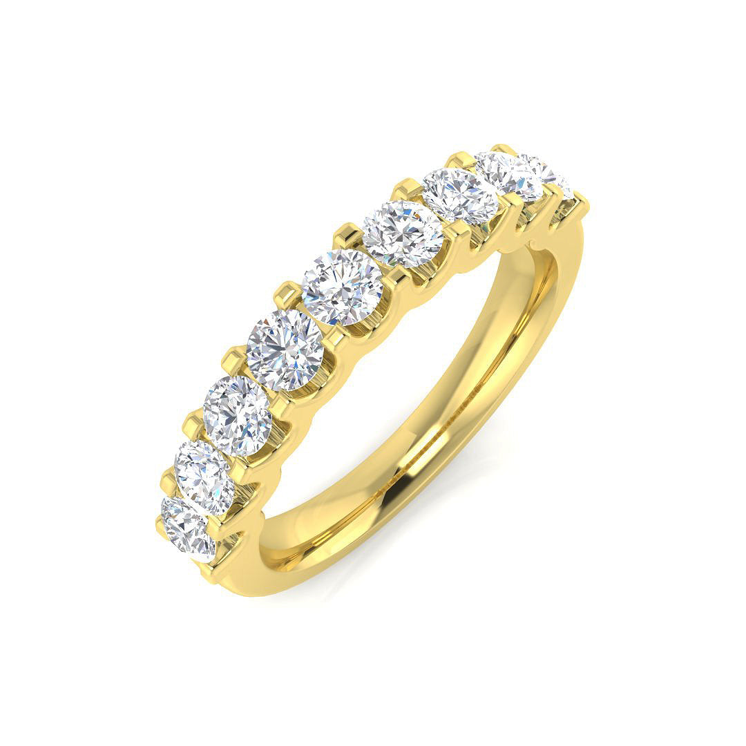 Half Eternity Diamond Ring 0.33ct–1.02ct – SR3728 – 18k Yellow Gold