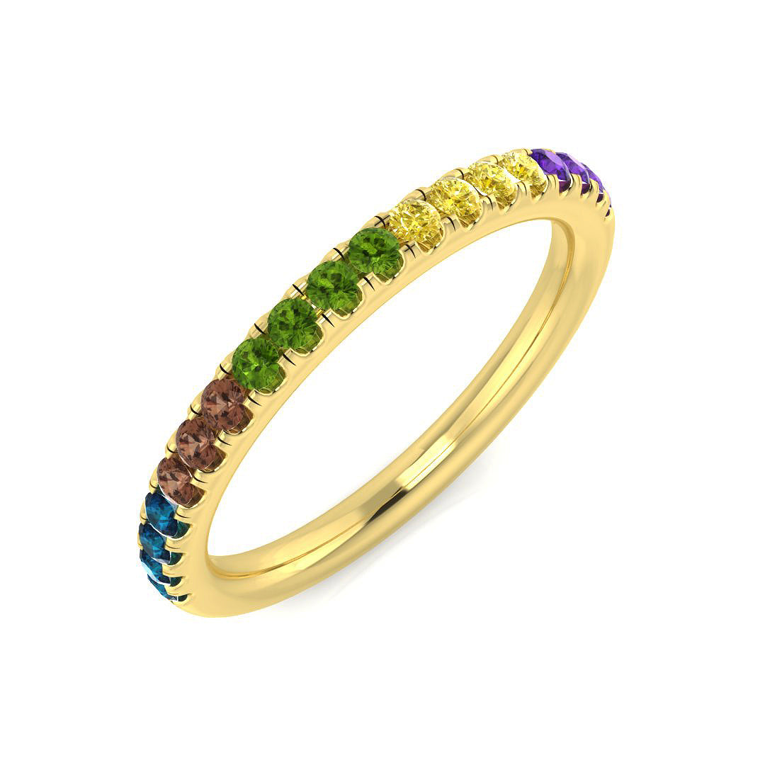 Half Eternity Diamond Ring 0.28ct–0.3ct – BJR0446~CD – 18k Yellow Gold