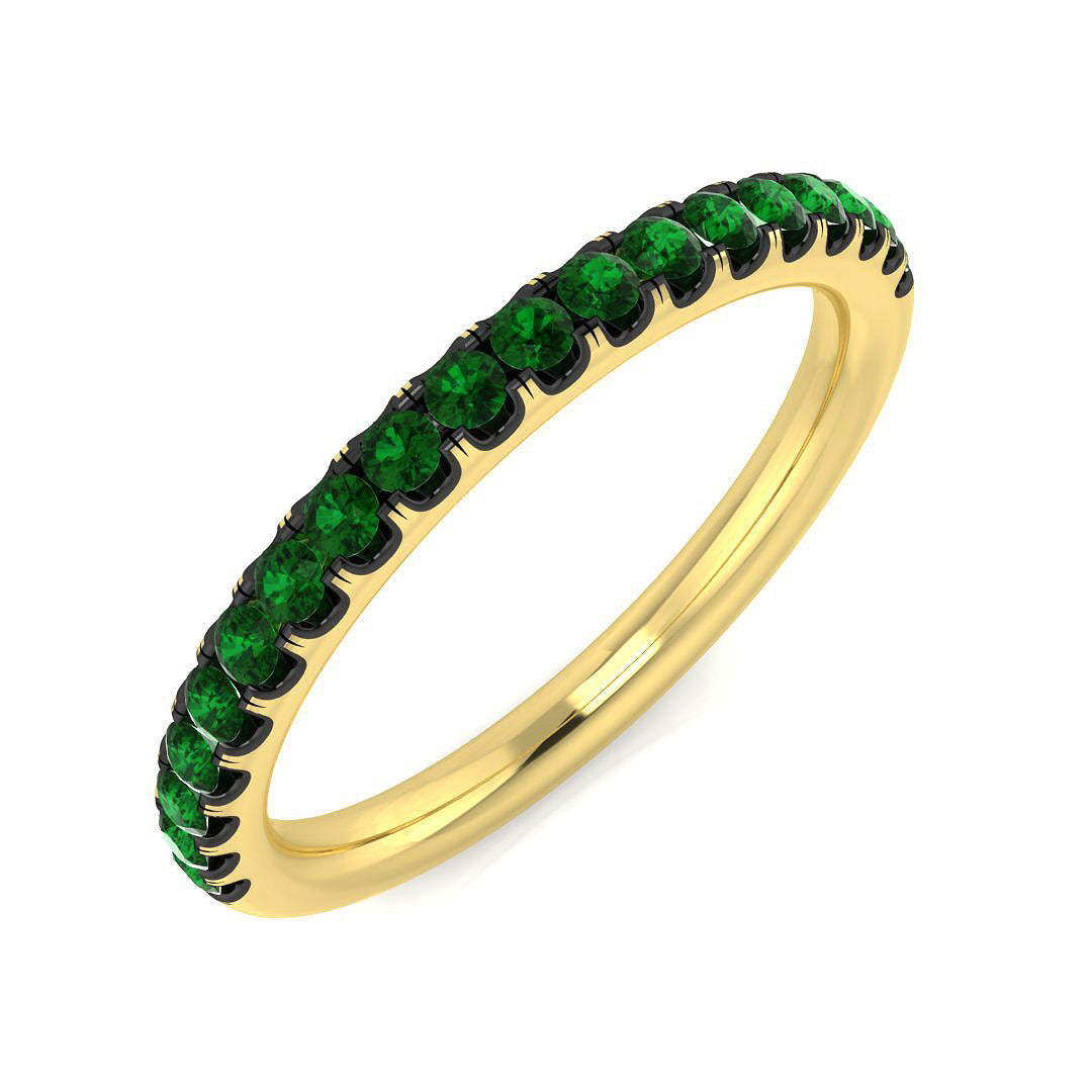 Half Eternity Diamond Ring 0.2ct – BJR0446~EM – 18k Yellow Gold