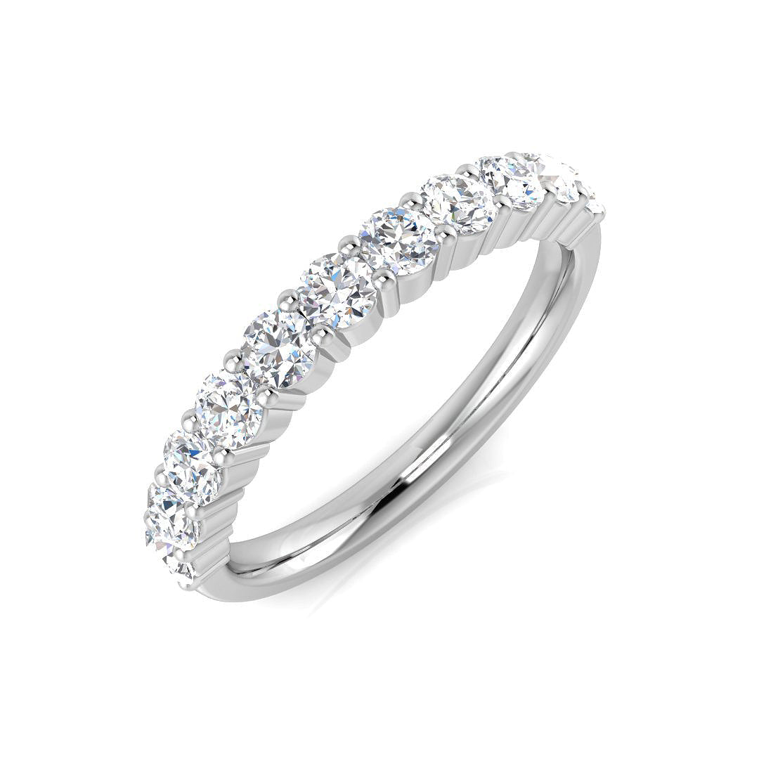 Half Eternity Diamond Ring 0.74ct – BJR0449 – 18k White Gold
