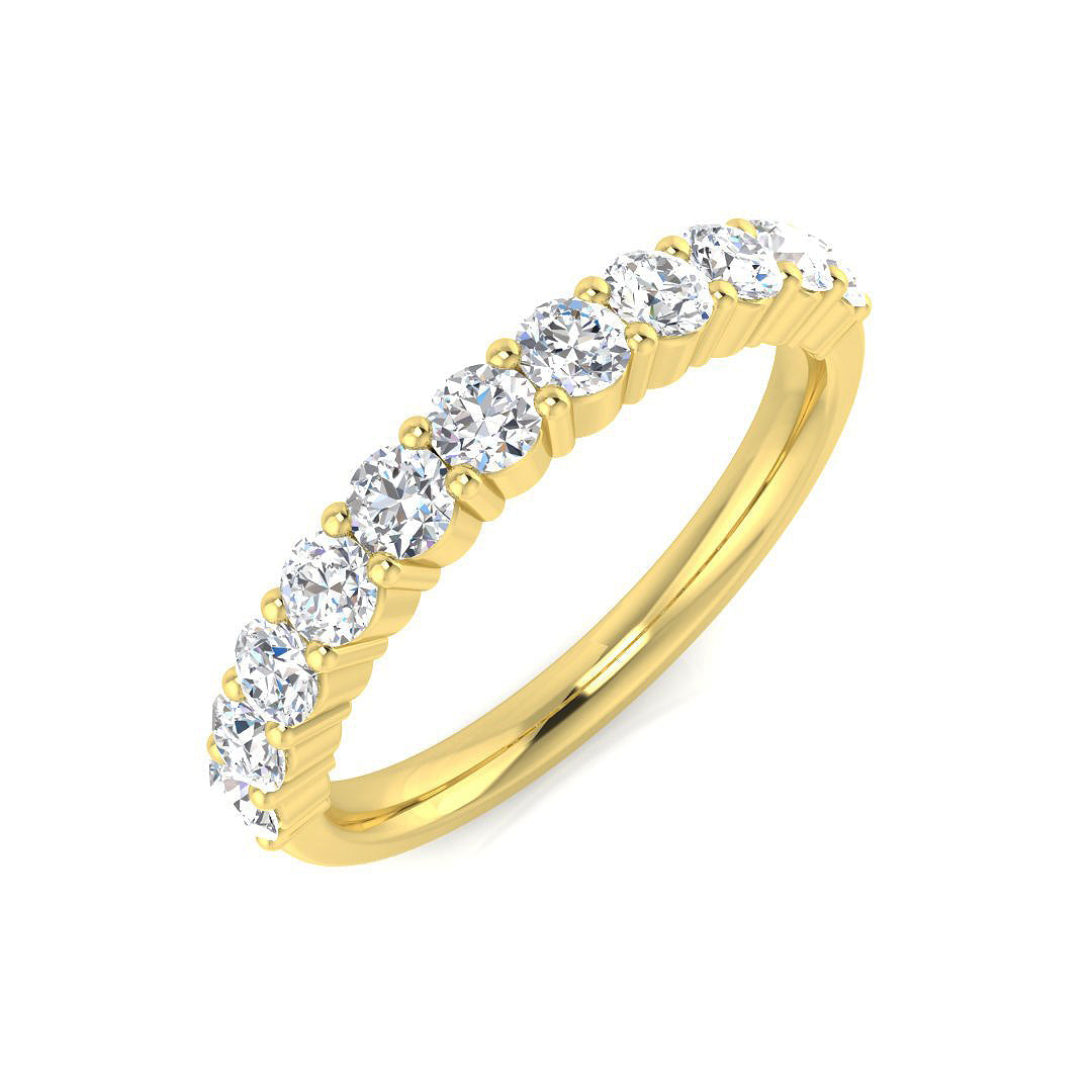 Half Eternity Diamond Ring 0.74ct – BJR0449 – 18k Yellow Gold