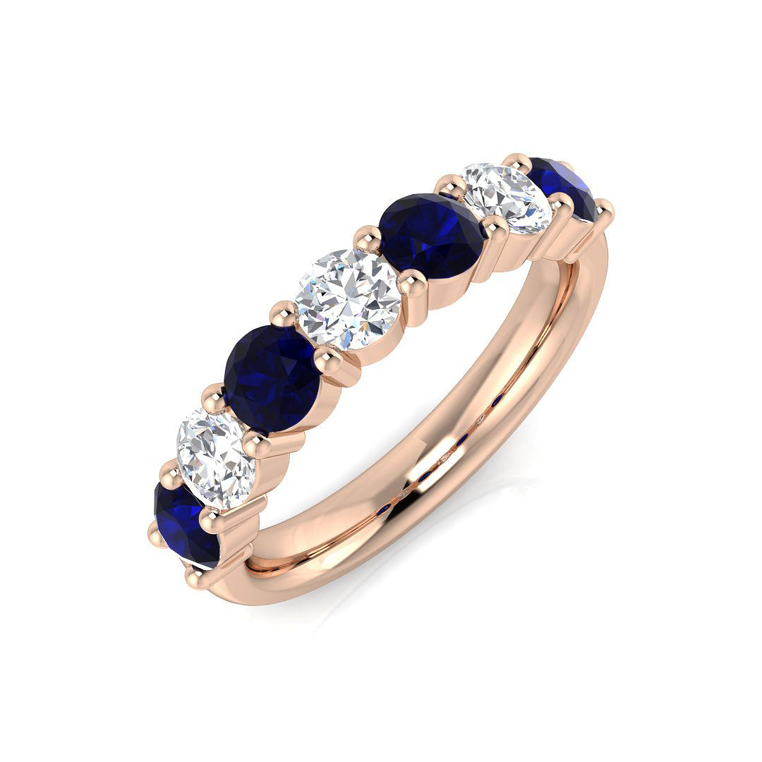 Half Eternity Diamond Ring 0.71ct–2.15ct – BJR0448~BS – 18k Rose Gold