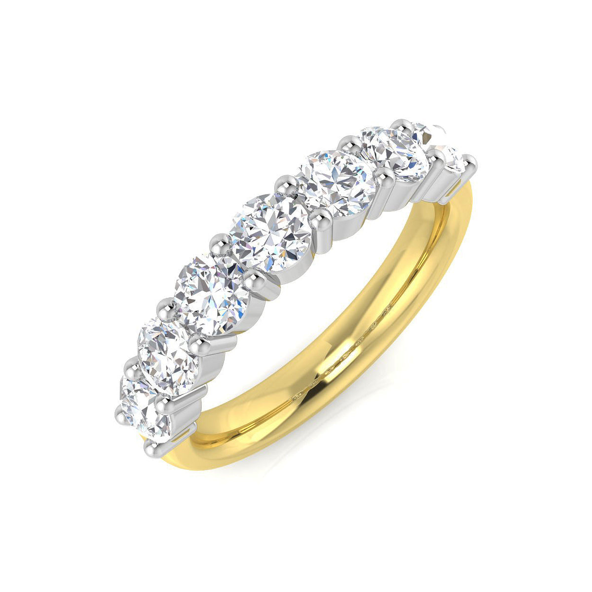 Half Eternity Diamond Ring 1.66ct – BJR0451 – 18k Yellow Gold