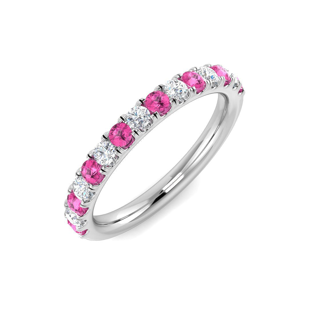 Half Eternity Diamond Ring 0.52ct – BJR0454~PS – 18k White Gold