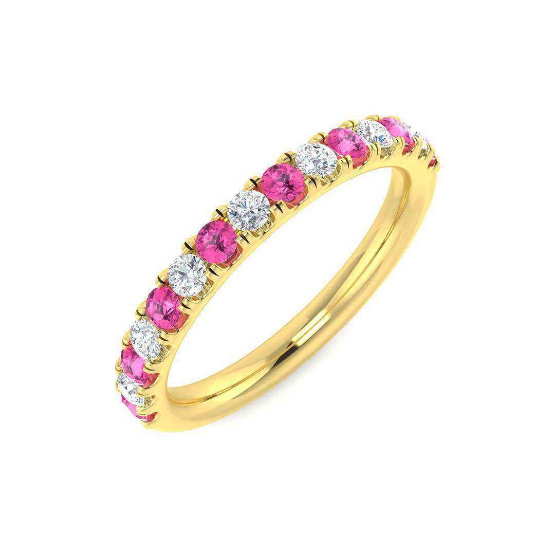 Half Eternity Diamond Ring 0.52ct – BJR0454~PS – 18k Yellow Gold