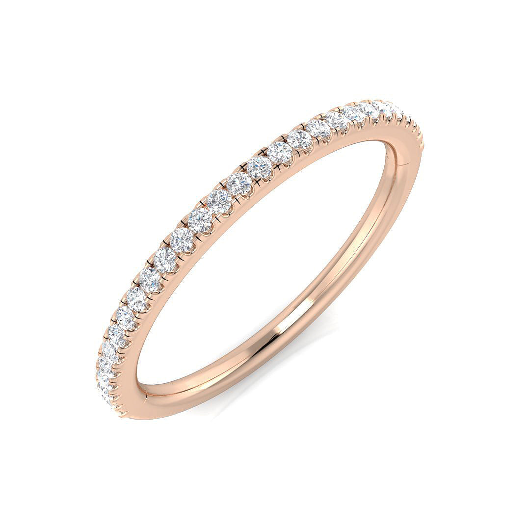 Half Eternity Diamond Ring 0.19ct–0.2ct – BJR0457 – 18k Rose Gold