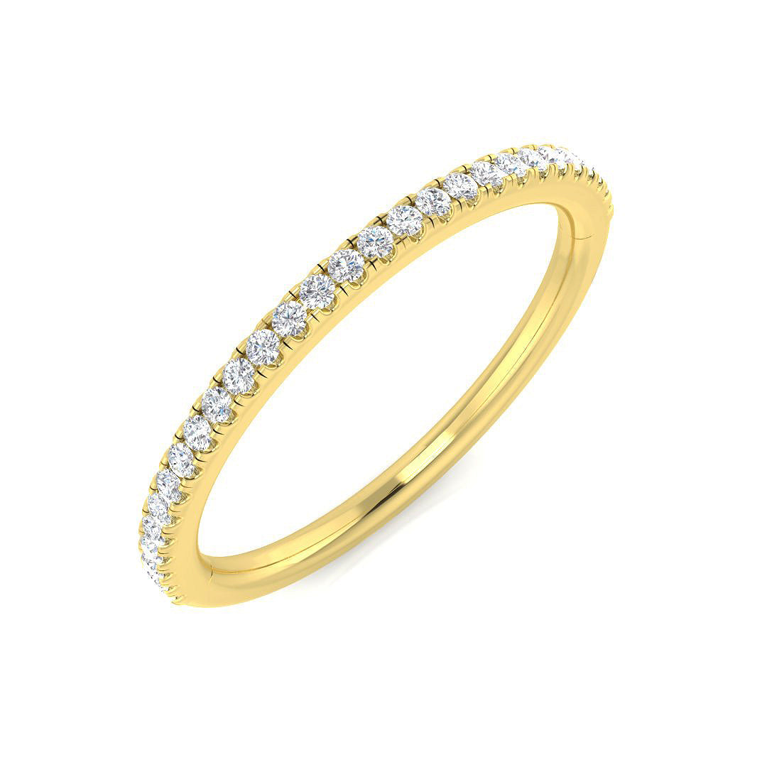 Half Eternity Diamond Ring 0.19ct–0.2ct – BJR0457 – 18k Yellow Gold