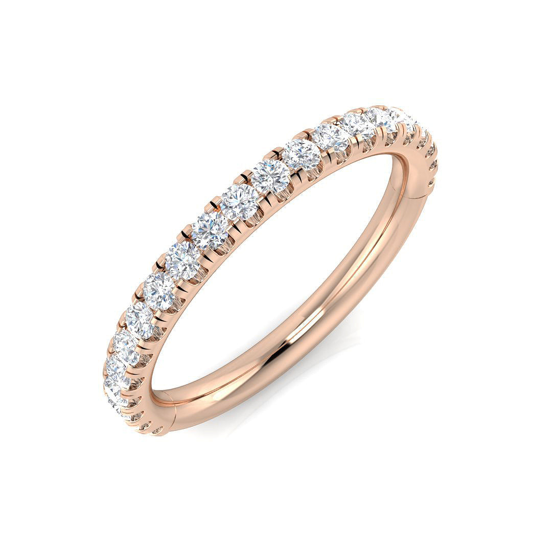 Half Eternity Diamond Ring 0.4ct – BJR0459 – 18k Rose Gold