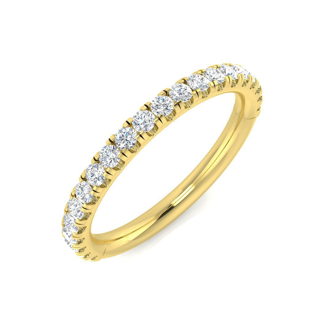 Half Eternity Diamond Ring 0.4ct – BJR0459 – 18k Yellow Gold