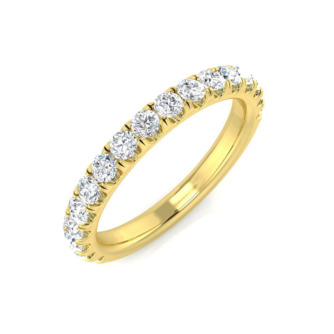 Half Eternity Diamond Ring 0.71ct – BJR0461 – 18k Yellow Gold