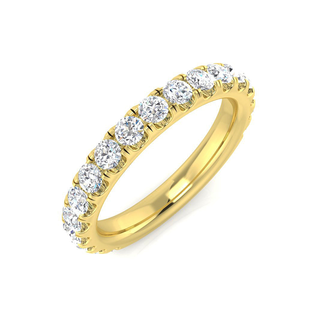 Half Eternity Diamond Ring 0.77ct – BJR0462 – 18k Yellow Gold