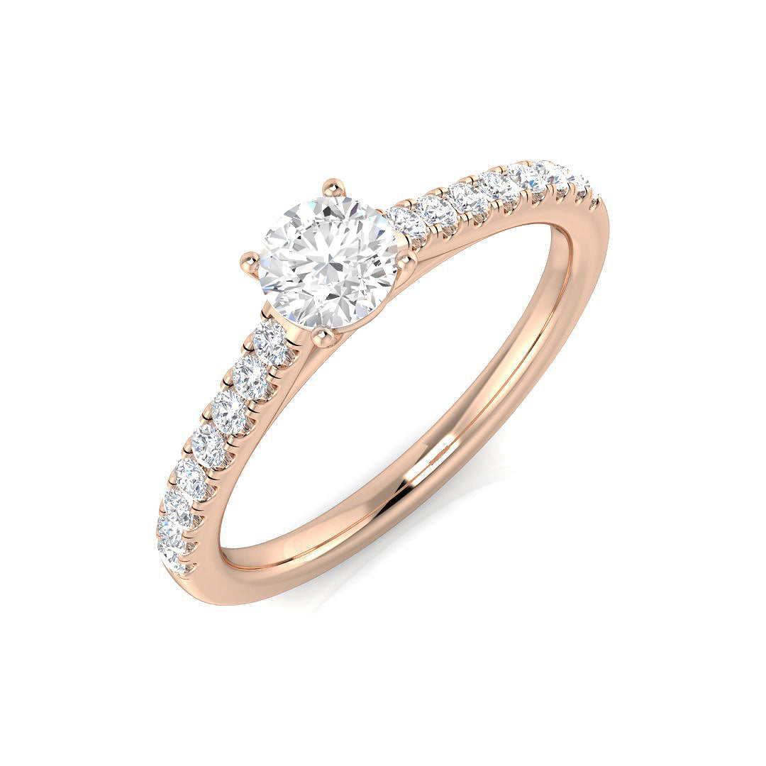 Engagement Diamond Ring 0.54ct – BJR0470 – 18k Rose Gold