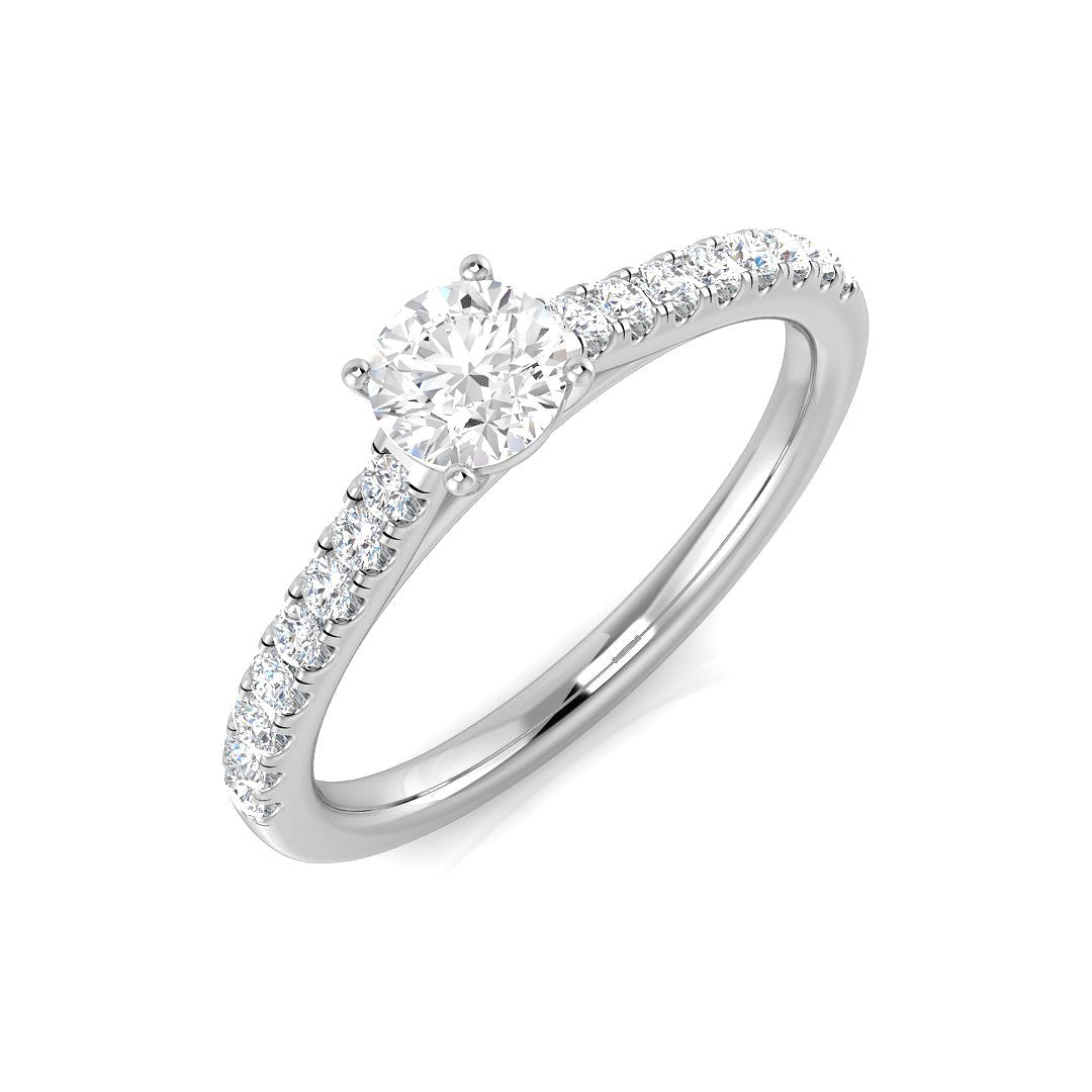 Engagement Diamond Ring 0.54ct – BJR0470 – 18k White Gold