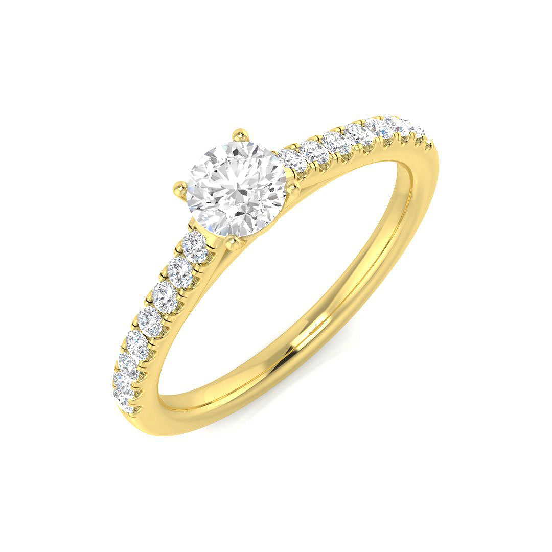 Engagement Diamond Ring 0.54ct – BJR0470 – 18k Yellow Gold