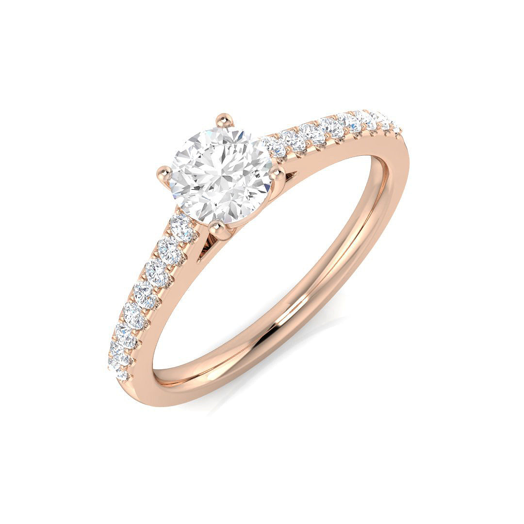 Engagement Diamond Ring 0.61ct – BJR0471 – 18k Rose Gold
