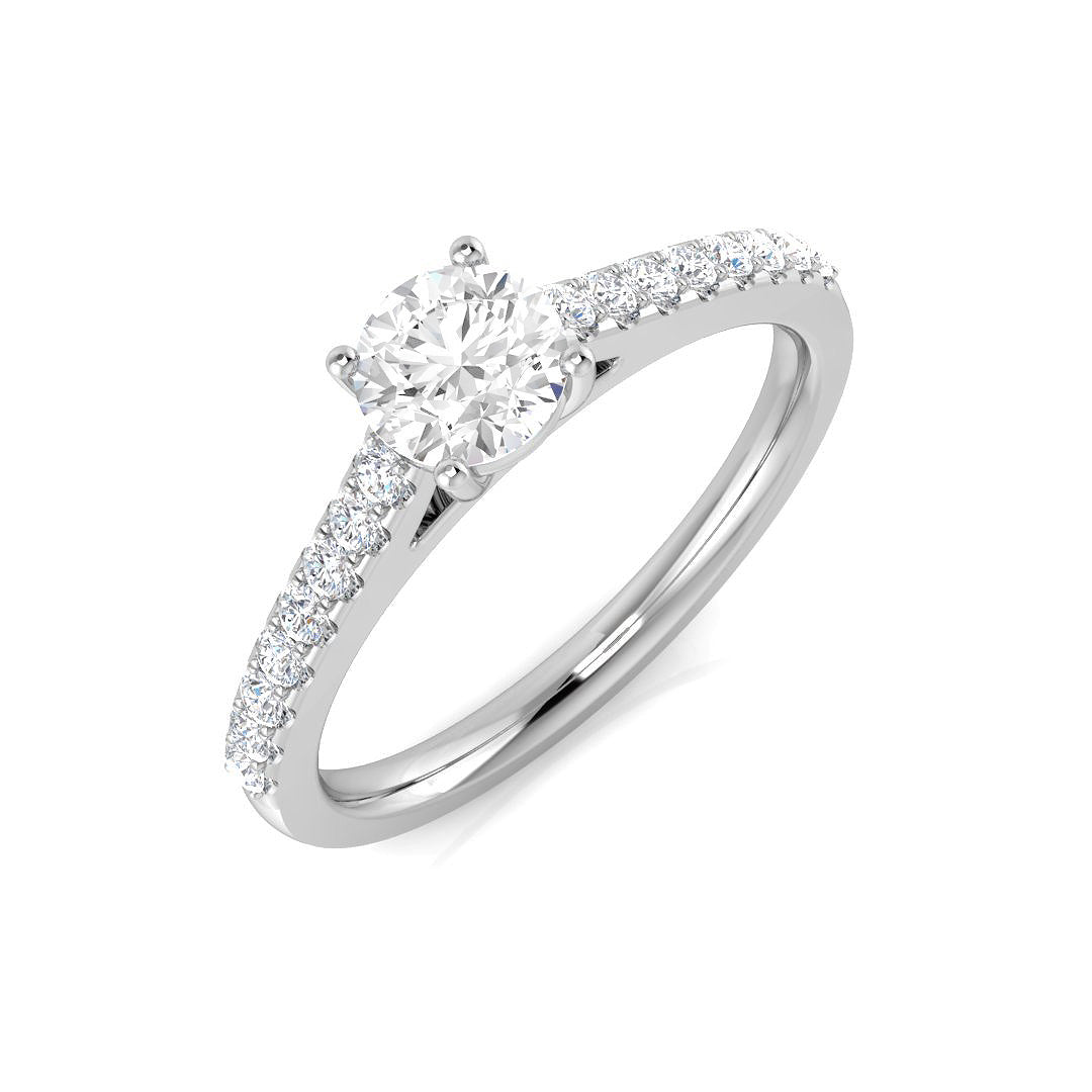 Engagement Diamond Ring 0.61ct – BJR0471 – 18k White Gold