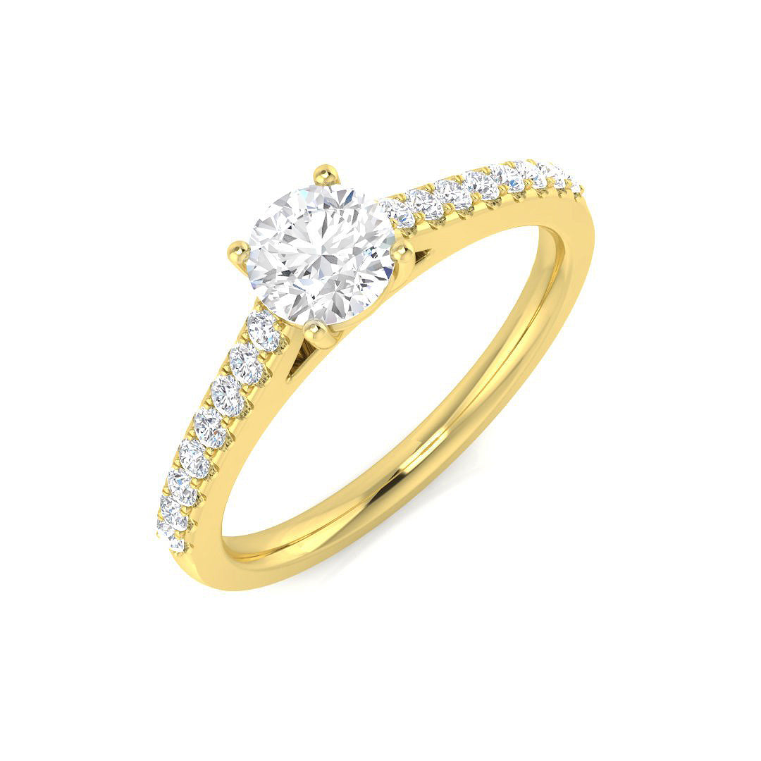 Engagement Diamond Ring 0.61ct – BJR0471 – 18k Yellow Gold