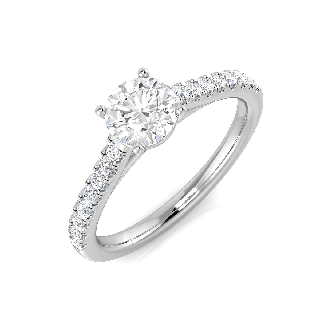 Engagement Diamond Ring 0.83ct – BJR0472 – 18k White Gold