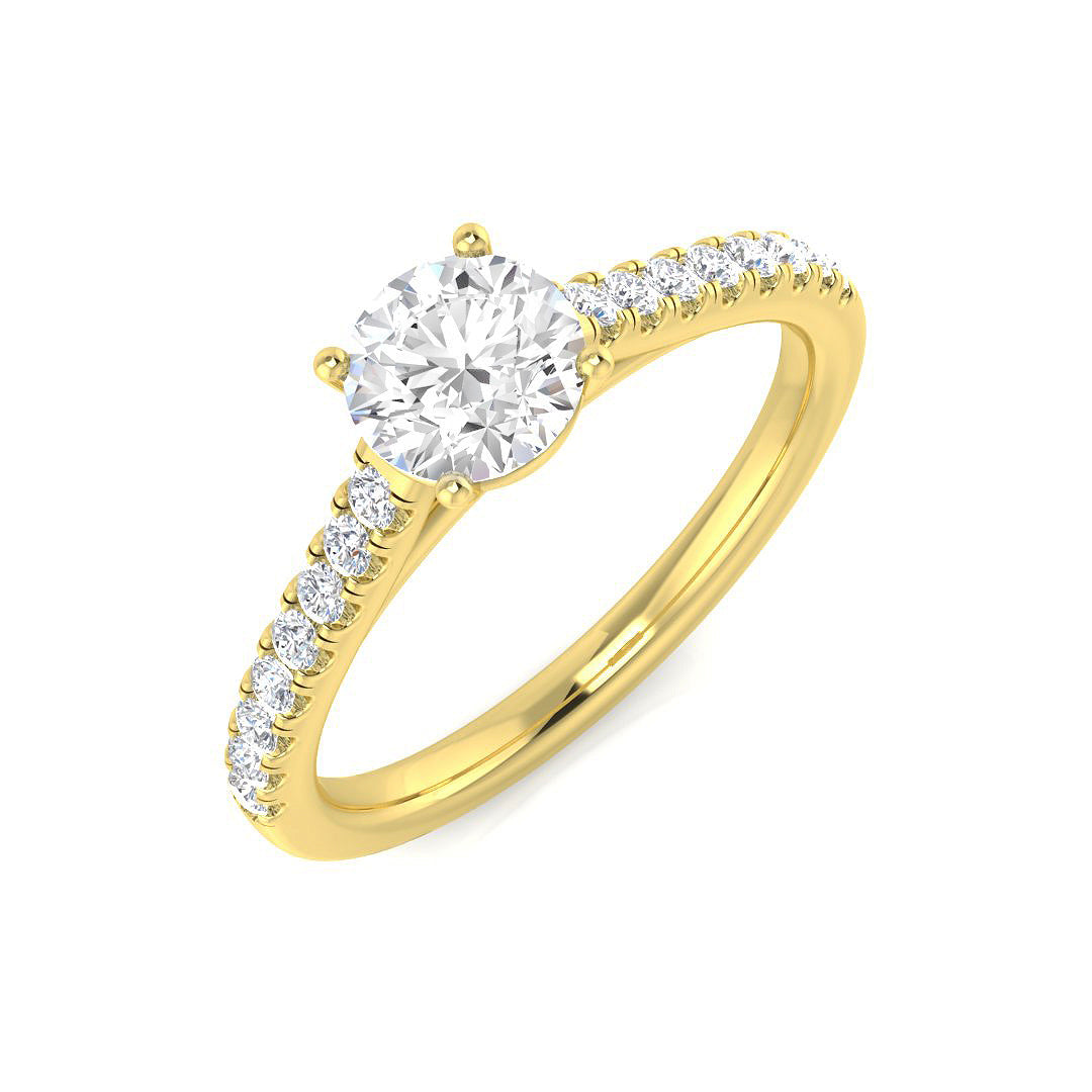 Engagement Diamond Ring 0.83ct – BJR0472 – 18k Yellow Gold