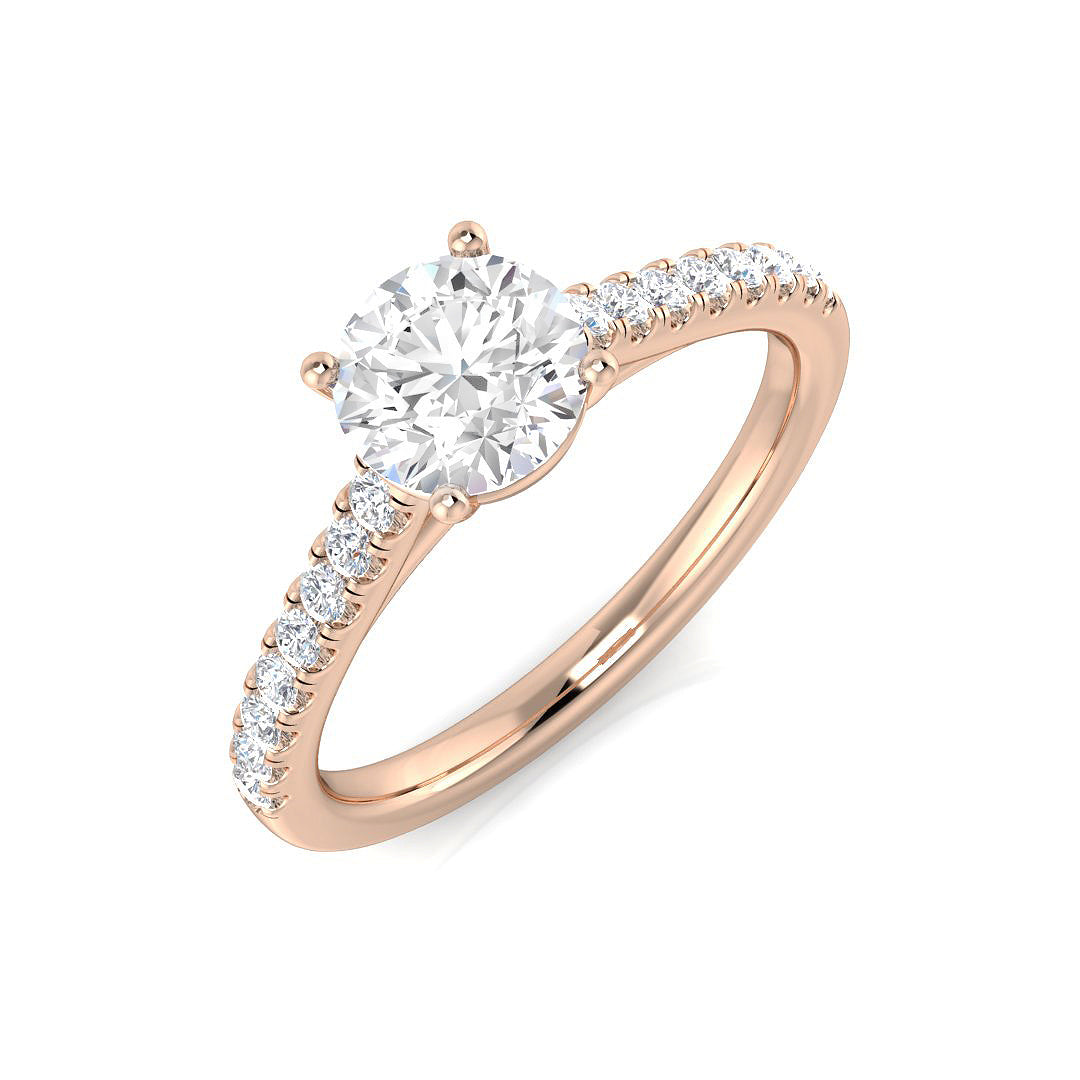 Engagement Diamond Ring 0.98ct – BJR0473 – 18k Rose Gold